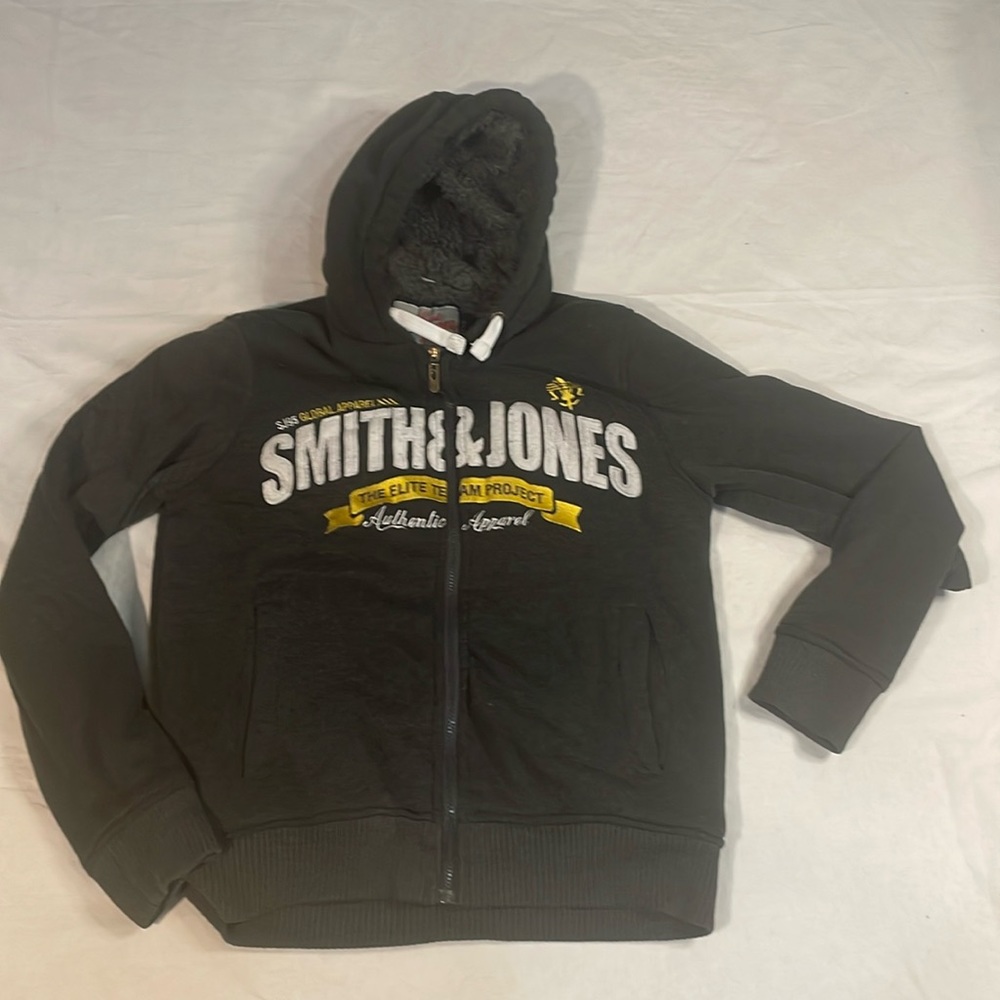 Smith & Jones Men’s Heavy Lined Sherpa Hoodie Elite Team Apparel Size Large